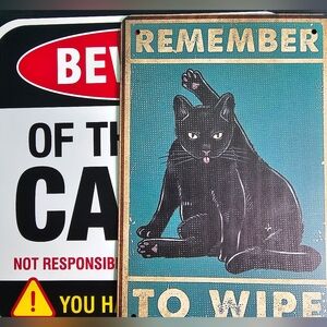 Black Cat Decorative Signs